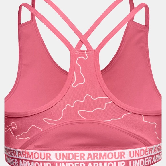 UA Heat Gear Sports Bra Girls Youth Pink Size M - Picture 2 of 6